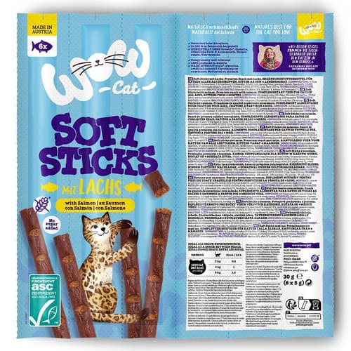 WOW CAT Soft Sticks mit Lachs