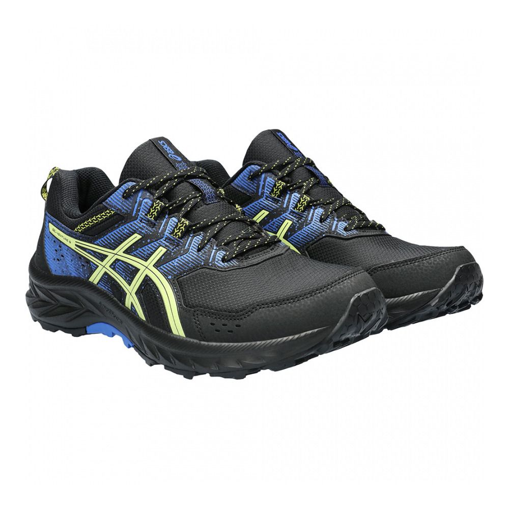 Asics GEL-VENTURE 9 - Chaussures de trail Homme black/glow yellow