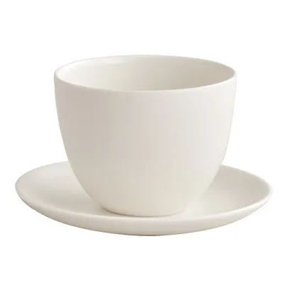 Kinto Tasse et soucoupe Pebble en porcelaine | Blanc