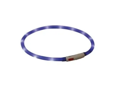 Trixie Flash lysring USB, silicone, XS–XL: 70 cm/ø 10 mm, royal