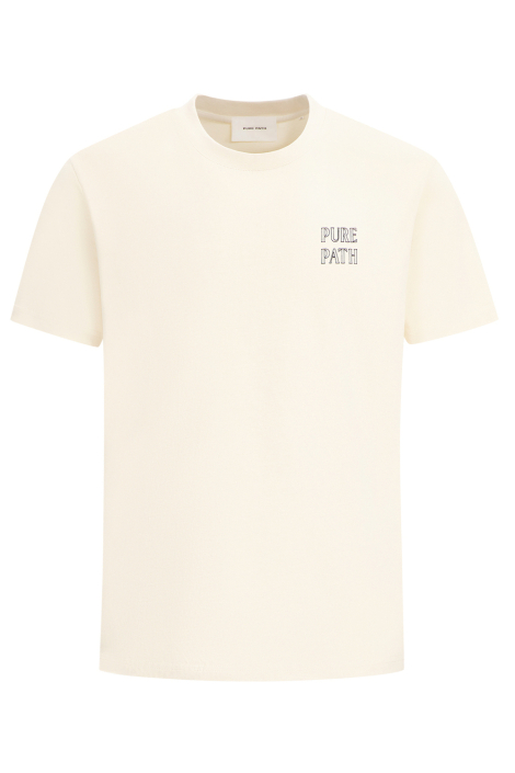 Pure Path ecru heren t-shirt