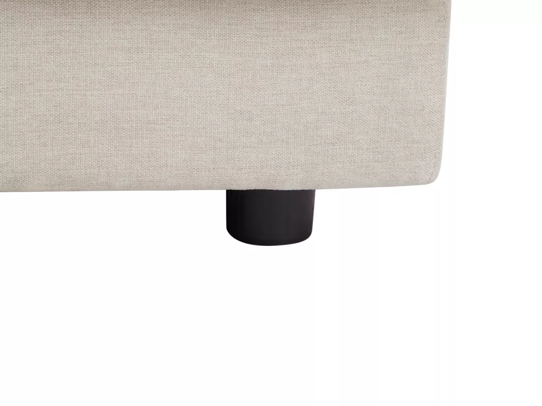 Canapé d'angle droit en tissu beige RUNILIO