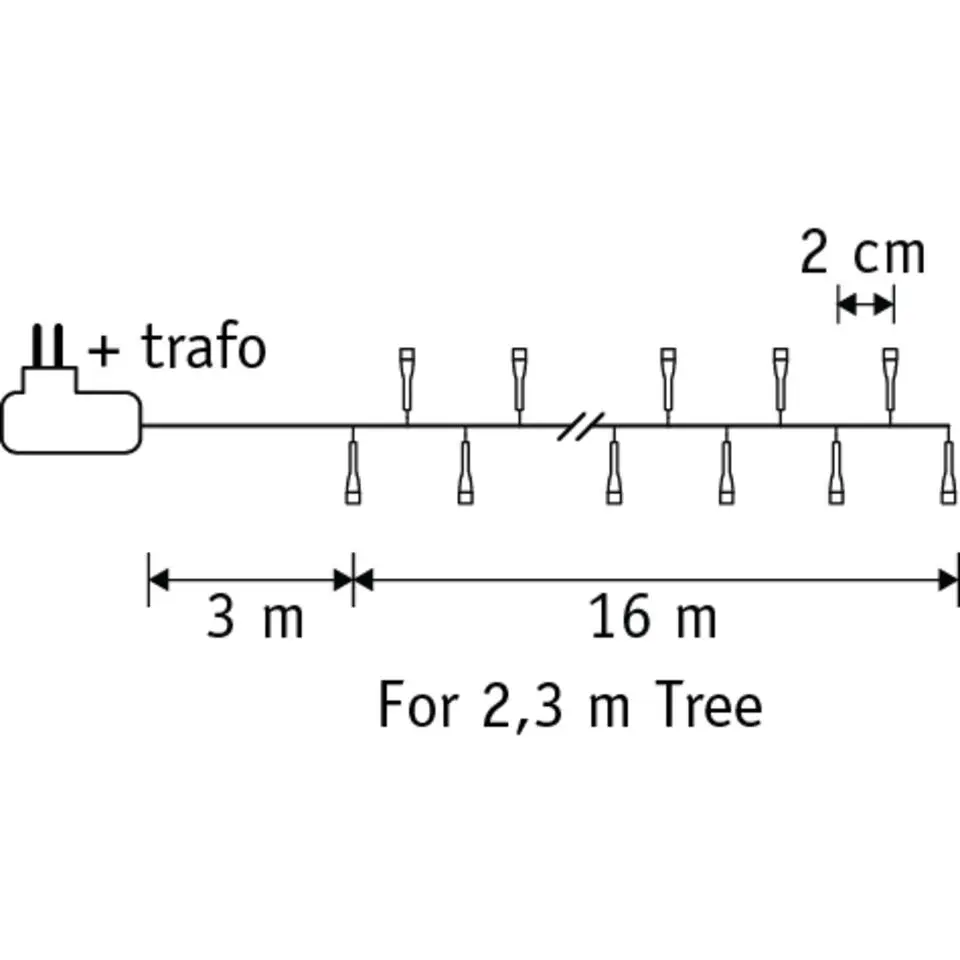 Luca Lighting Kerstboomverlichting - 800 LED - L1600 cm - Multikleur