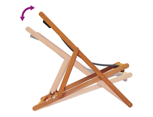 VIDAXL - Chilienne Chaises de plage pliables lot de 2 gris tissu