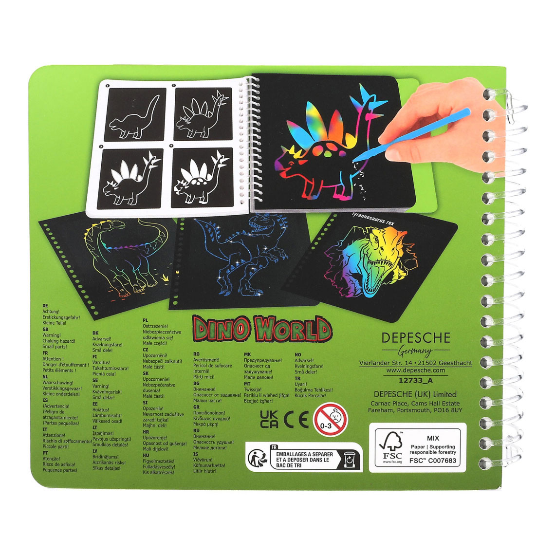 Dino World Mini Magic Scratchboek