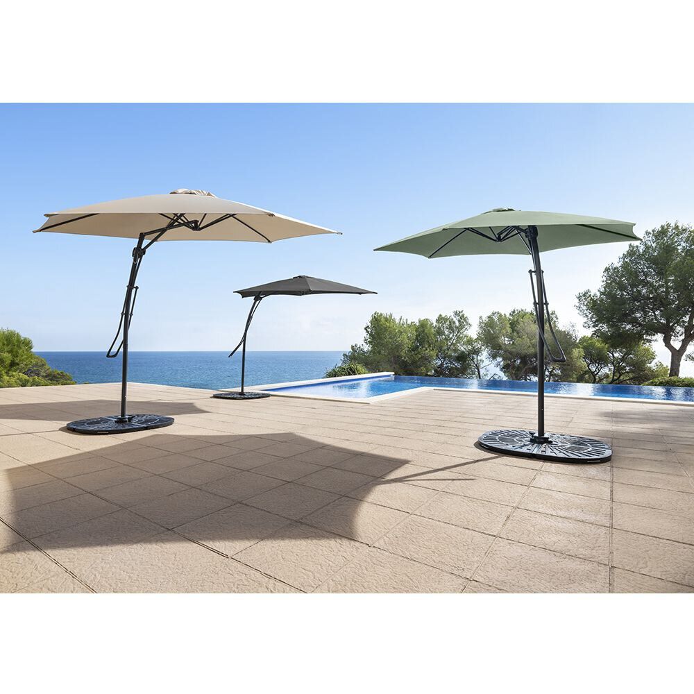 Parasol déporté Malaga taupe