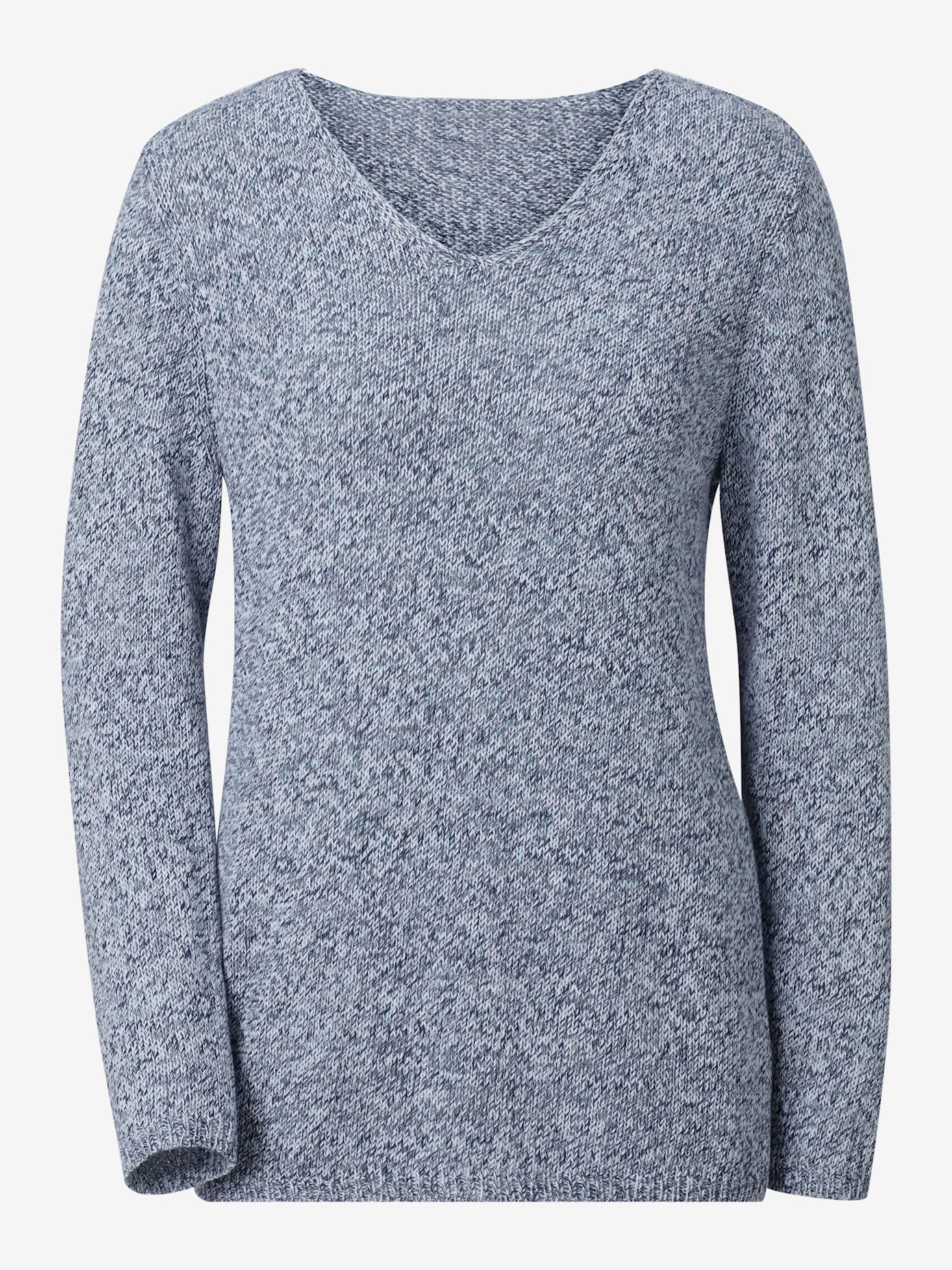 Pull femme à col en v et manches longues