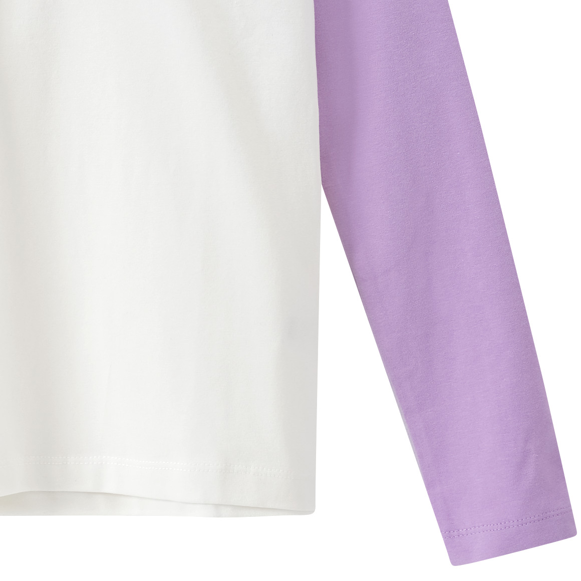 Beatwear Mädchen Langarmshirt mit Raglanärmeln helllila / weiss