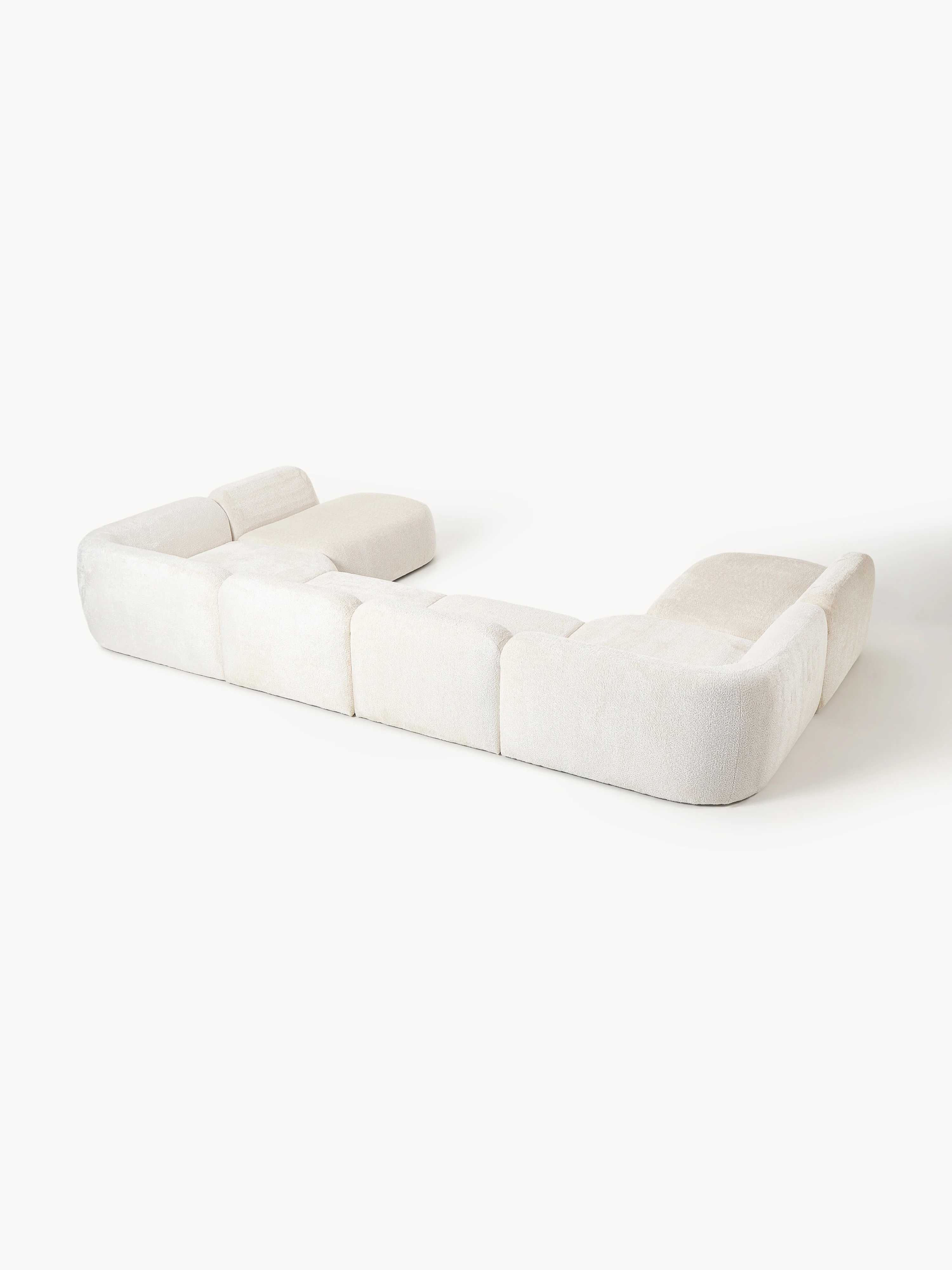 XL modulaire bank Wolke van teddy bouclé