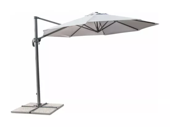 Parasol déporté de jardin 3 mètres en aluminium Siro