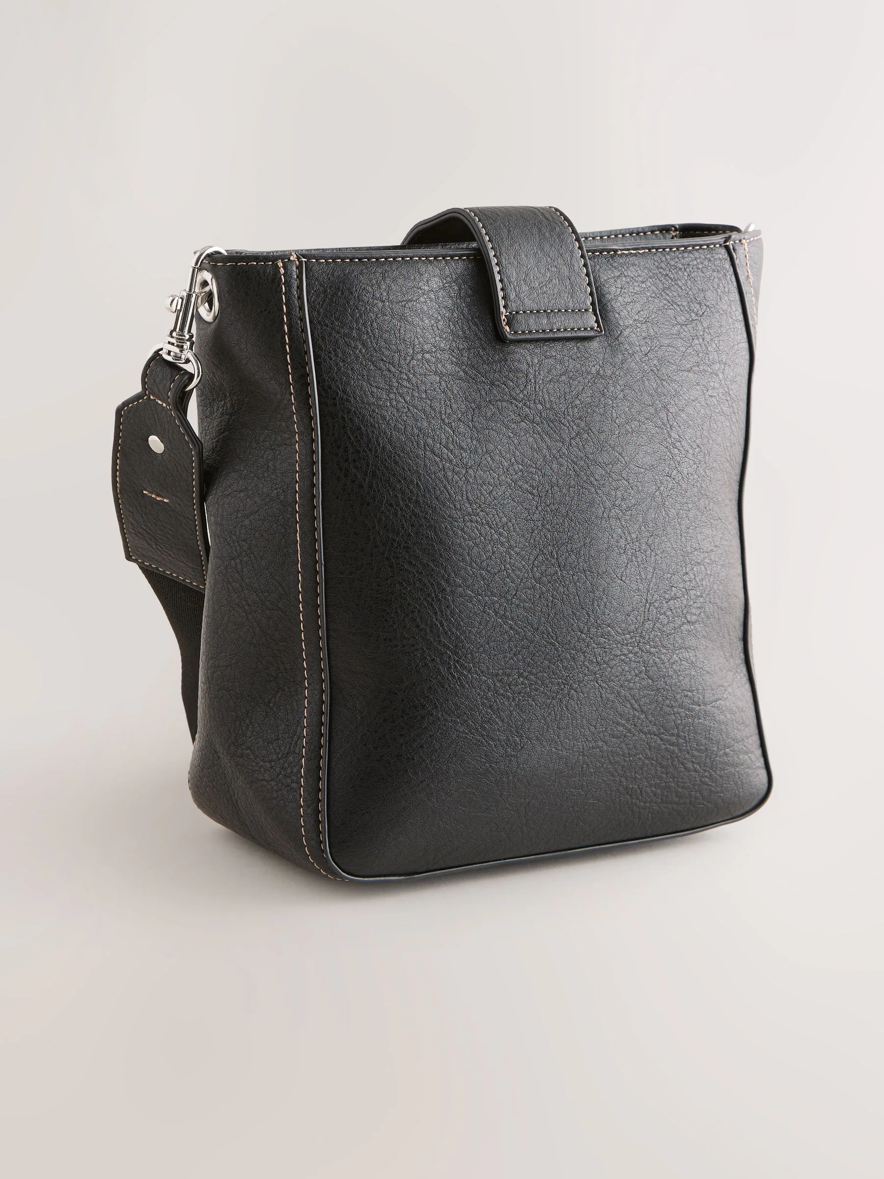 Zwart - Gestructureerde Messenger-tas