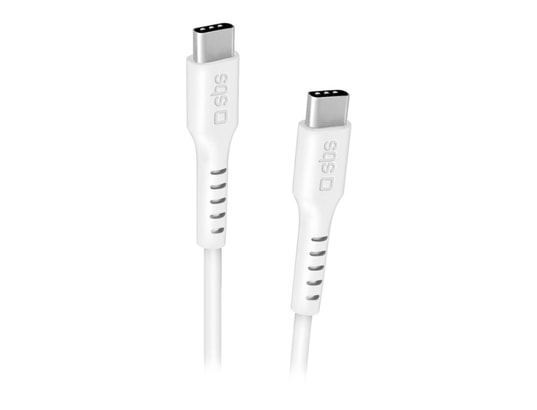 SBS - Câble USB 1,5 m blanc - USB-C  Power Delivery 100W