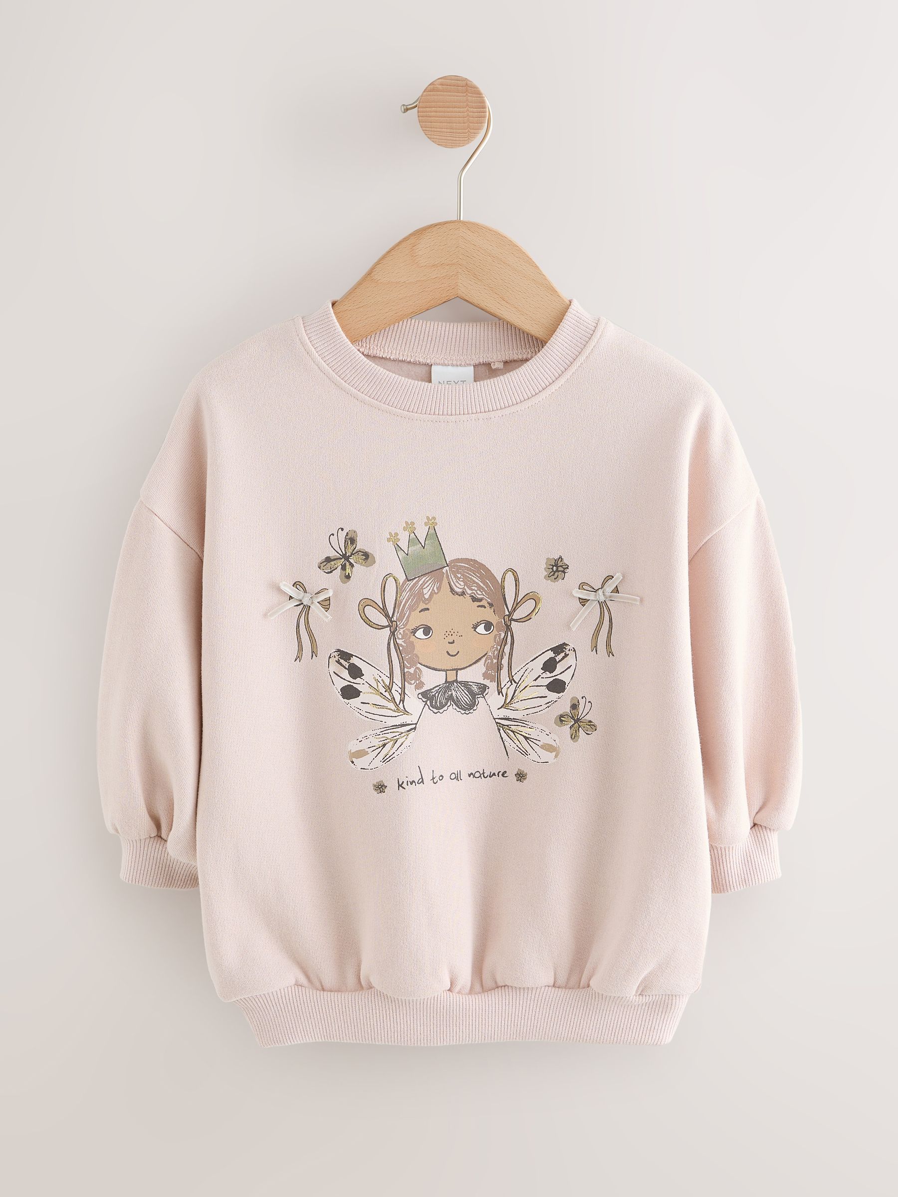 Lichtroze fee - Sweatshirt met ronde hals (3 mnd-7 jr)