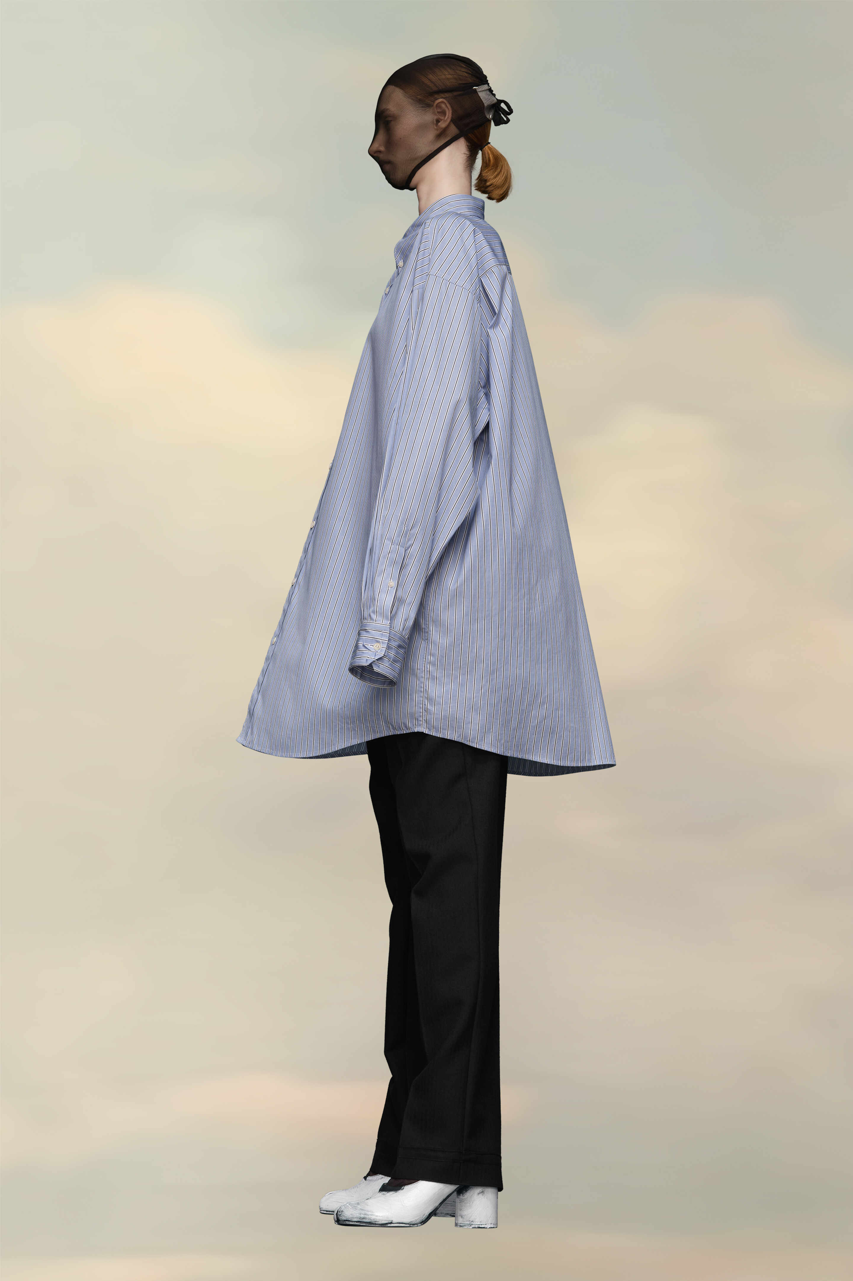 Chemise Oxford homme - Rayures bleues