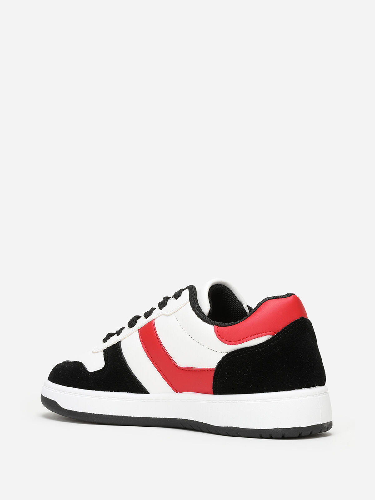 Baskets bi-matières- Noir