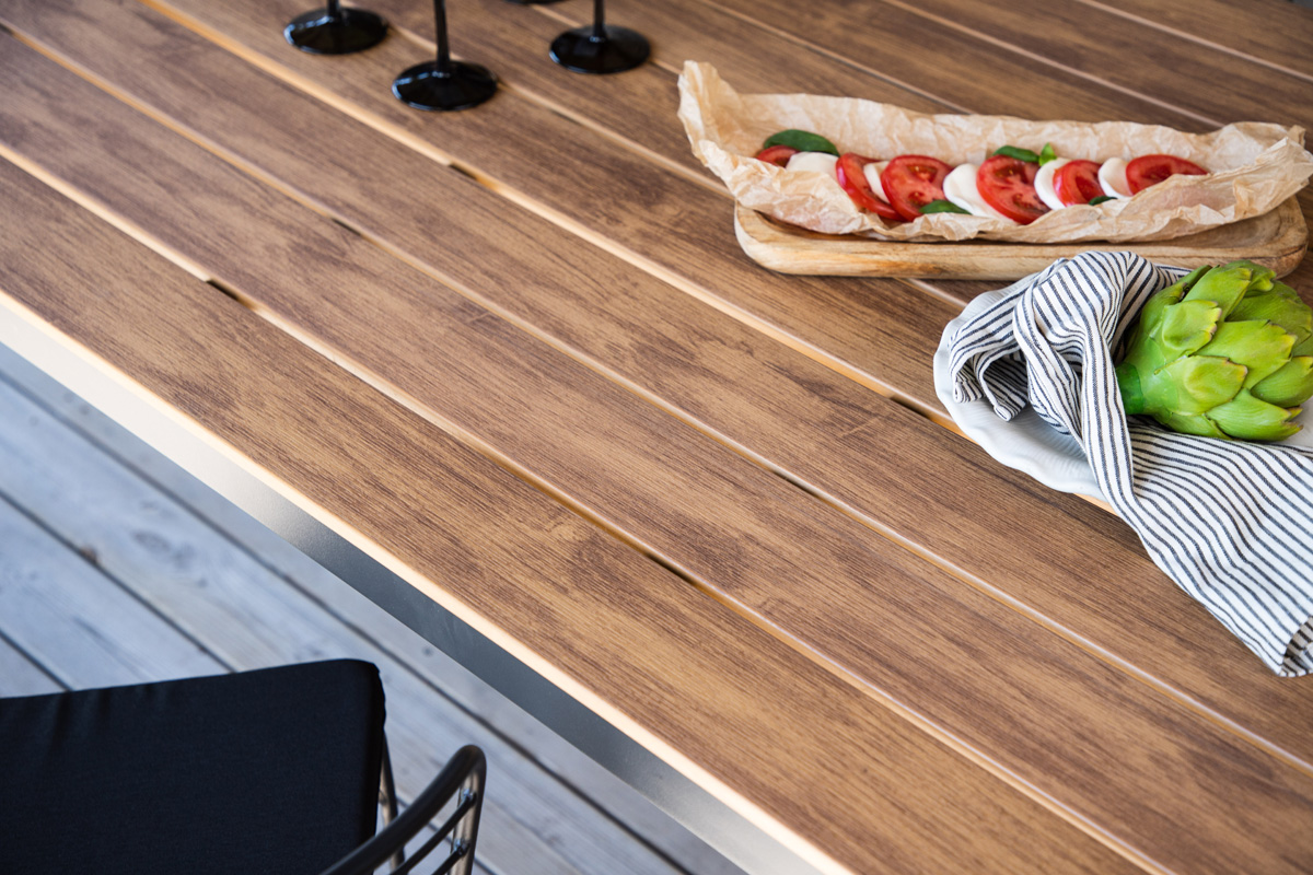 Tuintafel polywood Aaron - 205 x 90 cm Bruin