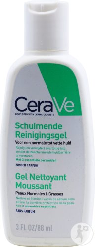 Cerave Gel Nettoyant Moussant Peaux Normales À Grasses Flacon 88ml