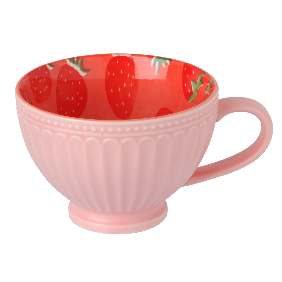 My Home Tasse mit Erdbeer-Design rosa