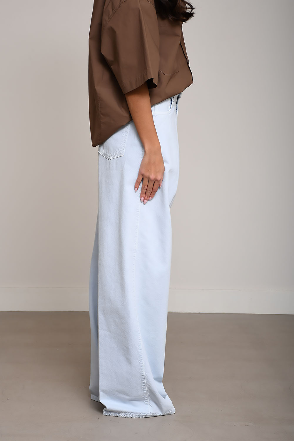 Candy twill 45 denim wide-leg jeans