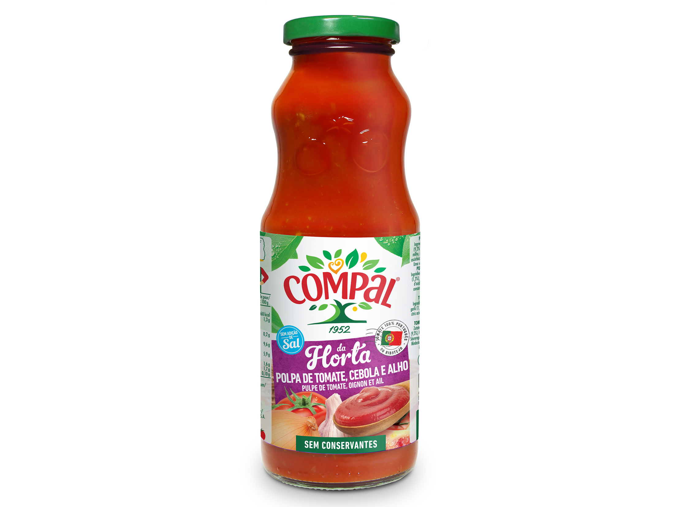 POLPA COMPAL DA HORTA TOMATE COM CEBOLA E ALHO 500G