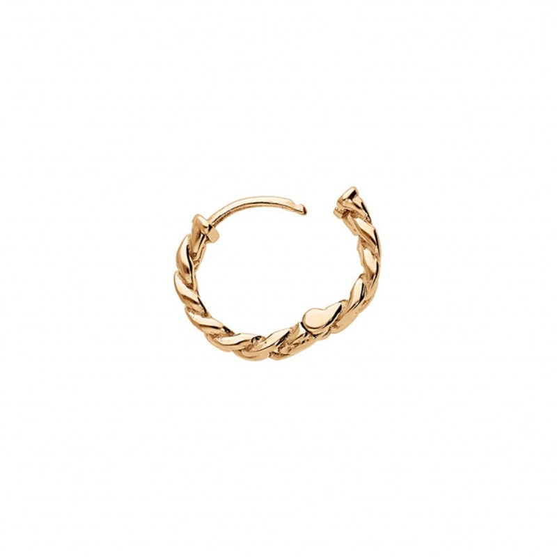 Boucles d'oreilles créoles femme grosses mailles 15mm - Acier