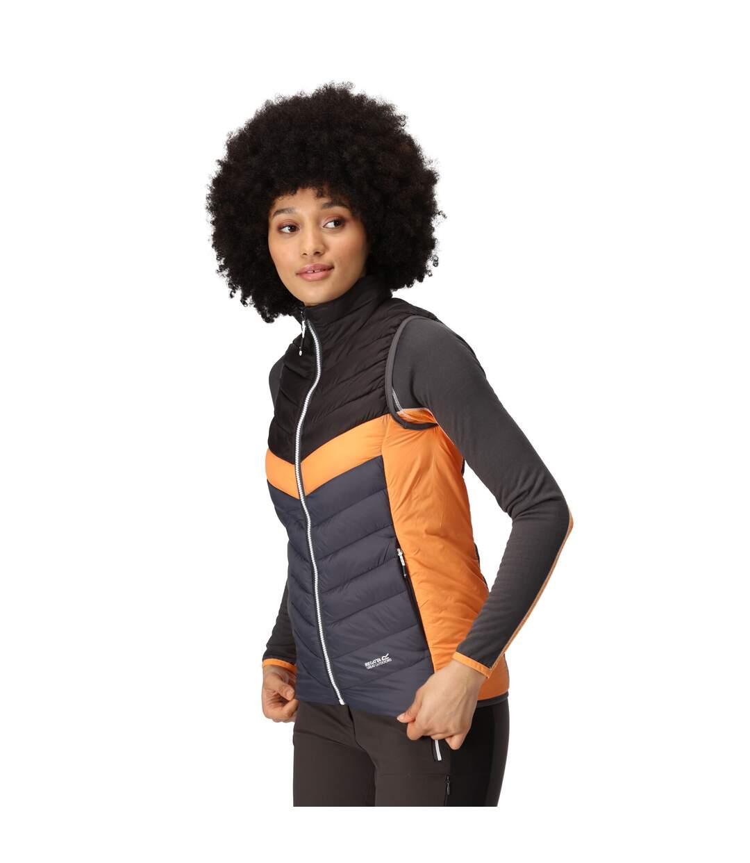 Regatta - Veste sans manches HARROCK - Femme (Gris phoque / Noir) - UTRG9067
