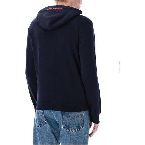 marc marquez - Sweat zippé à capuche 93 Shaded Bleu / Rouge
