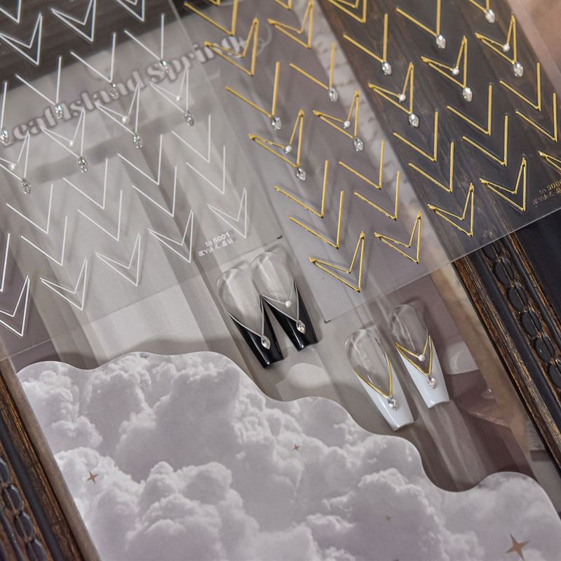 swarliss - V-vormige nagelstickers