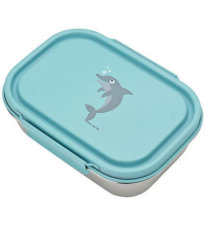 Carl Oscar Brotdose - Stählern - 1 L - Blau m. Delphin
