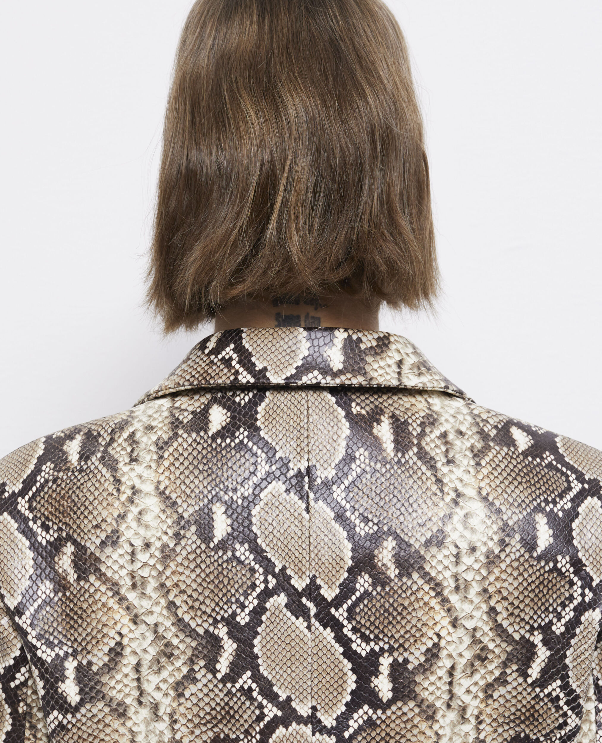 Veste en cuir python