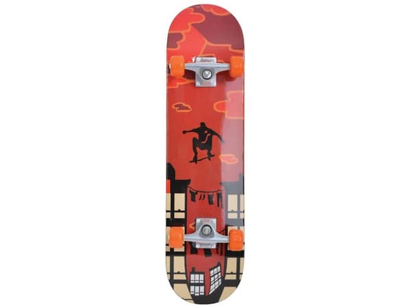 Schildkrot Kicker Parkour skateboard brun-oransje-svart (510602)