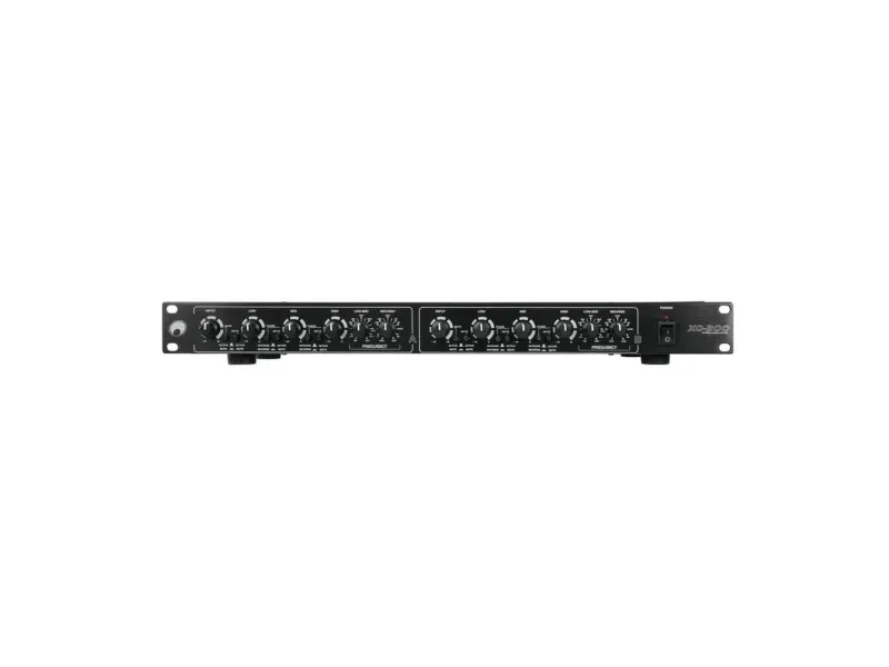 Omnitronic 10355636, Aktiv overgang, 3-vejssystem, 0 - 230 V, Sort, 100 dB, 483 mm