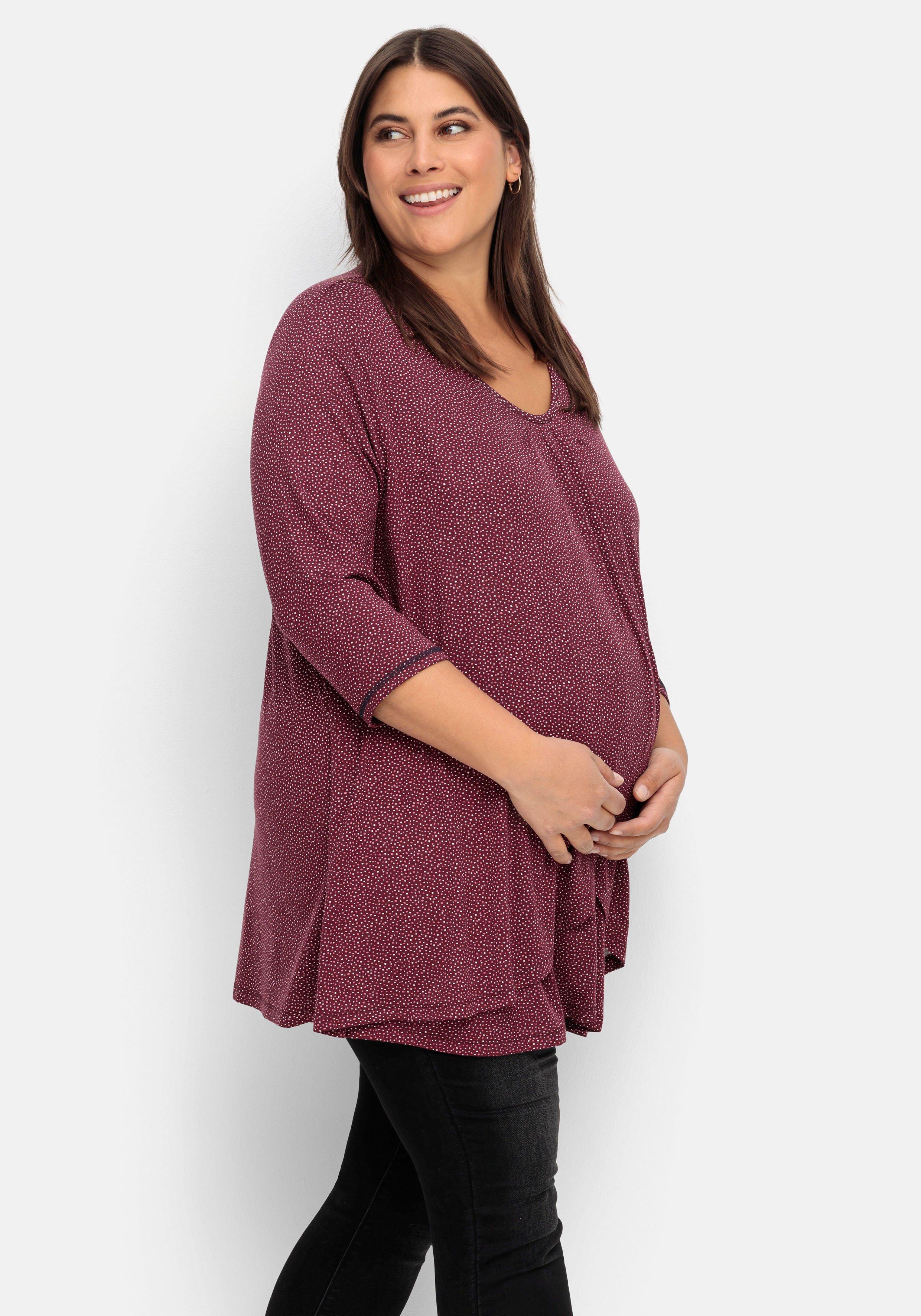 Stillshirt in Layer-Optik, mit Raffung am Ausschnitt