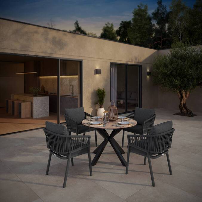 Lot de 2 fauteuils de jardin ORIENGO Anthracite & Graphite