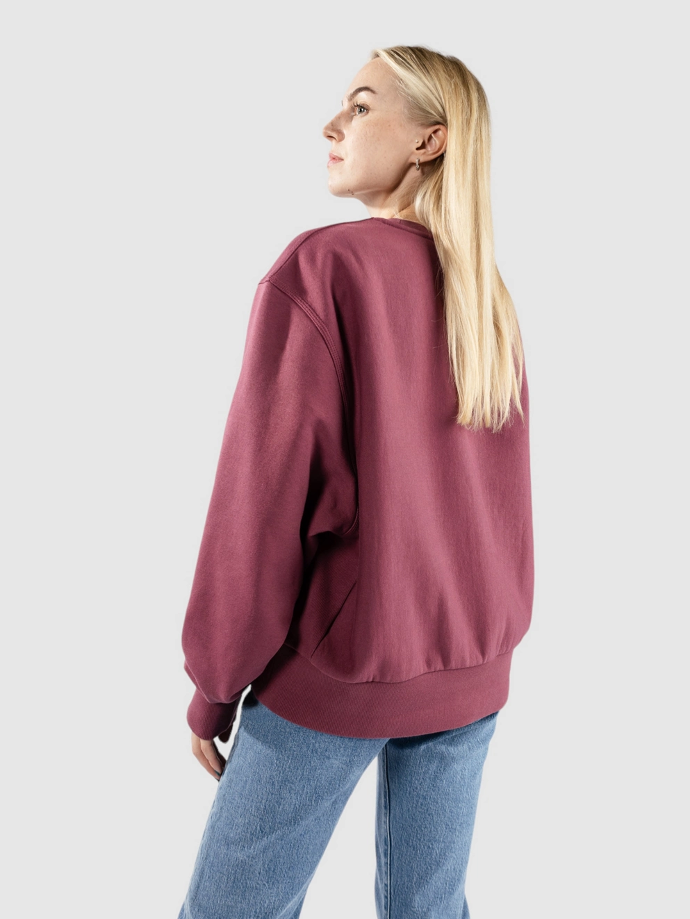 Carhartt WIP American Script Sweater dusty fuchsia