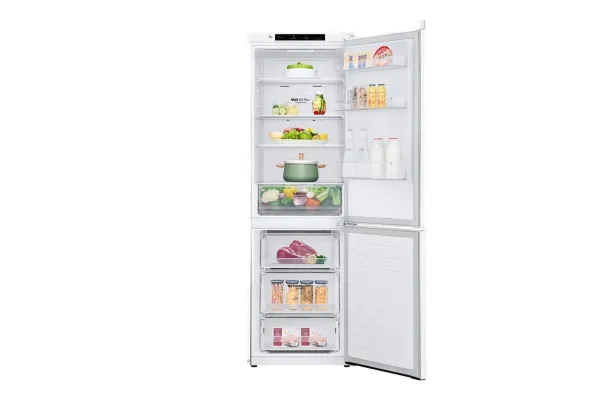 GBP31SWLZN LG Refrigerator GBP31SWLZN A  , Free standing, Combi, Height 186 cm, No Frost system, Fridge net capacity 247 L, Freezer net capacity 107 L, Display, 36 dB, White