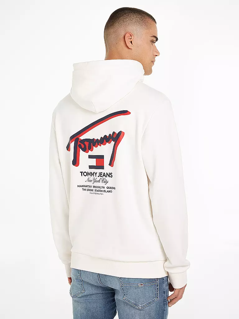 TOMMY JEANS Kapuzensweater - Hoodie  weiss