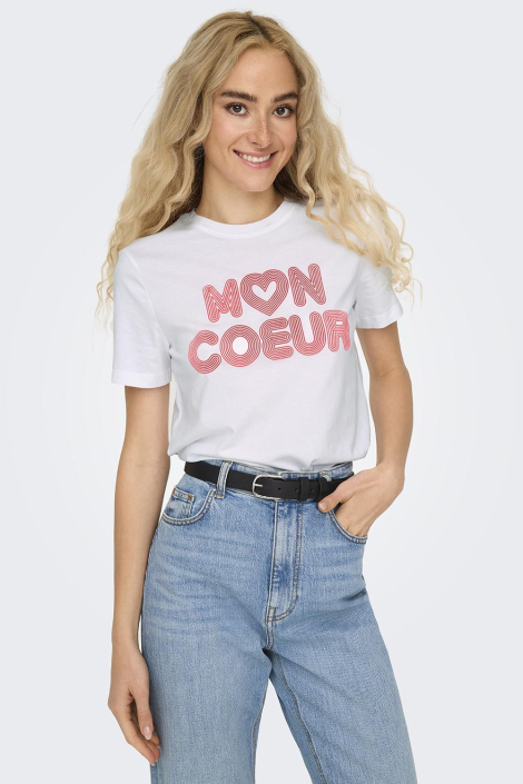 Only witte dames t-shirt