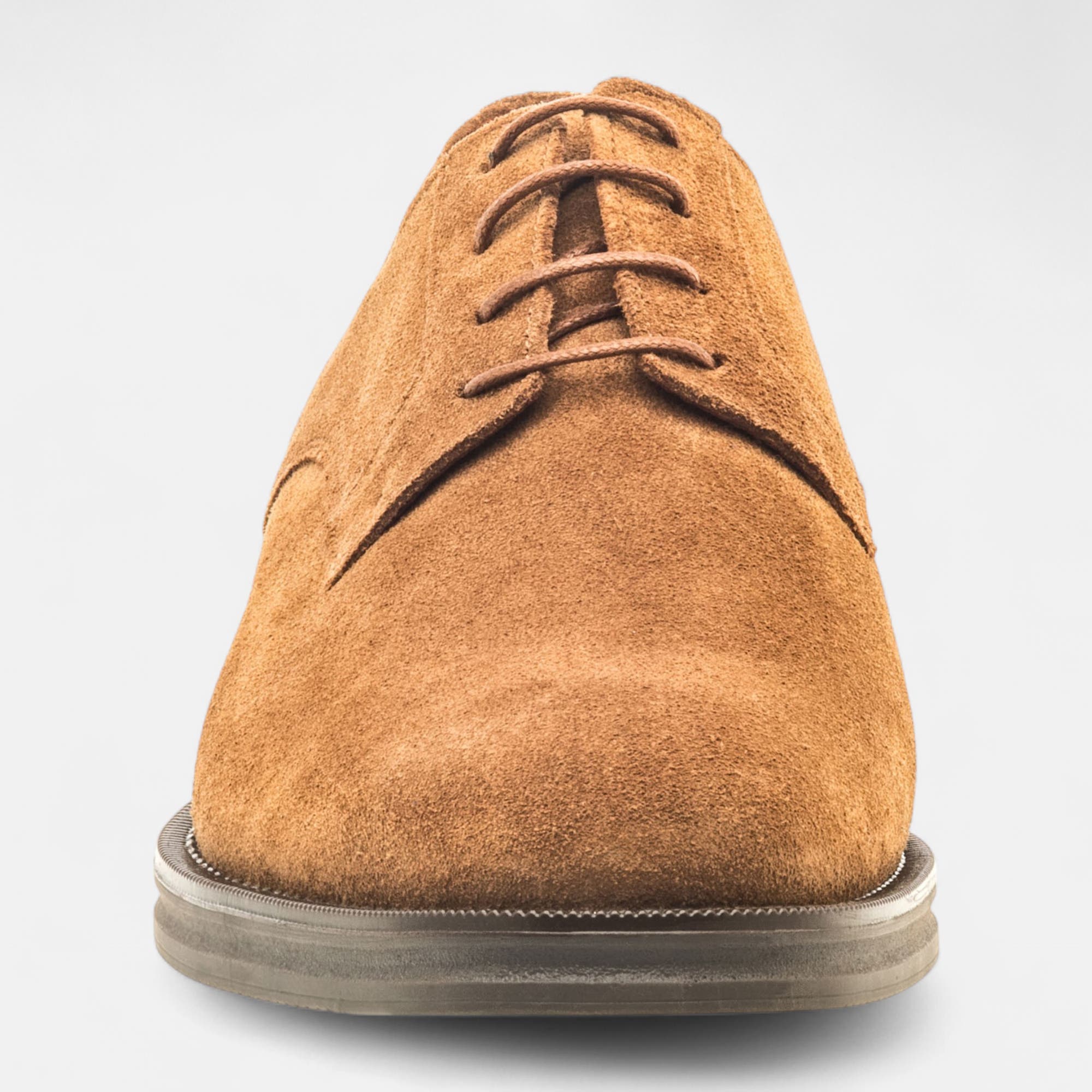 Derbies Homme en cuir cognac