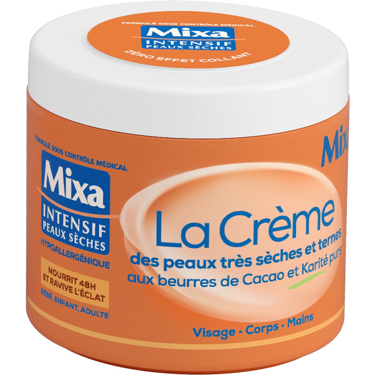 Crème nourrissante - Beurre de cacao & karité - Peaux très sèches & ternes - 400 ml