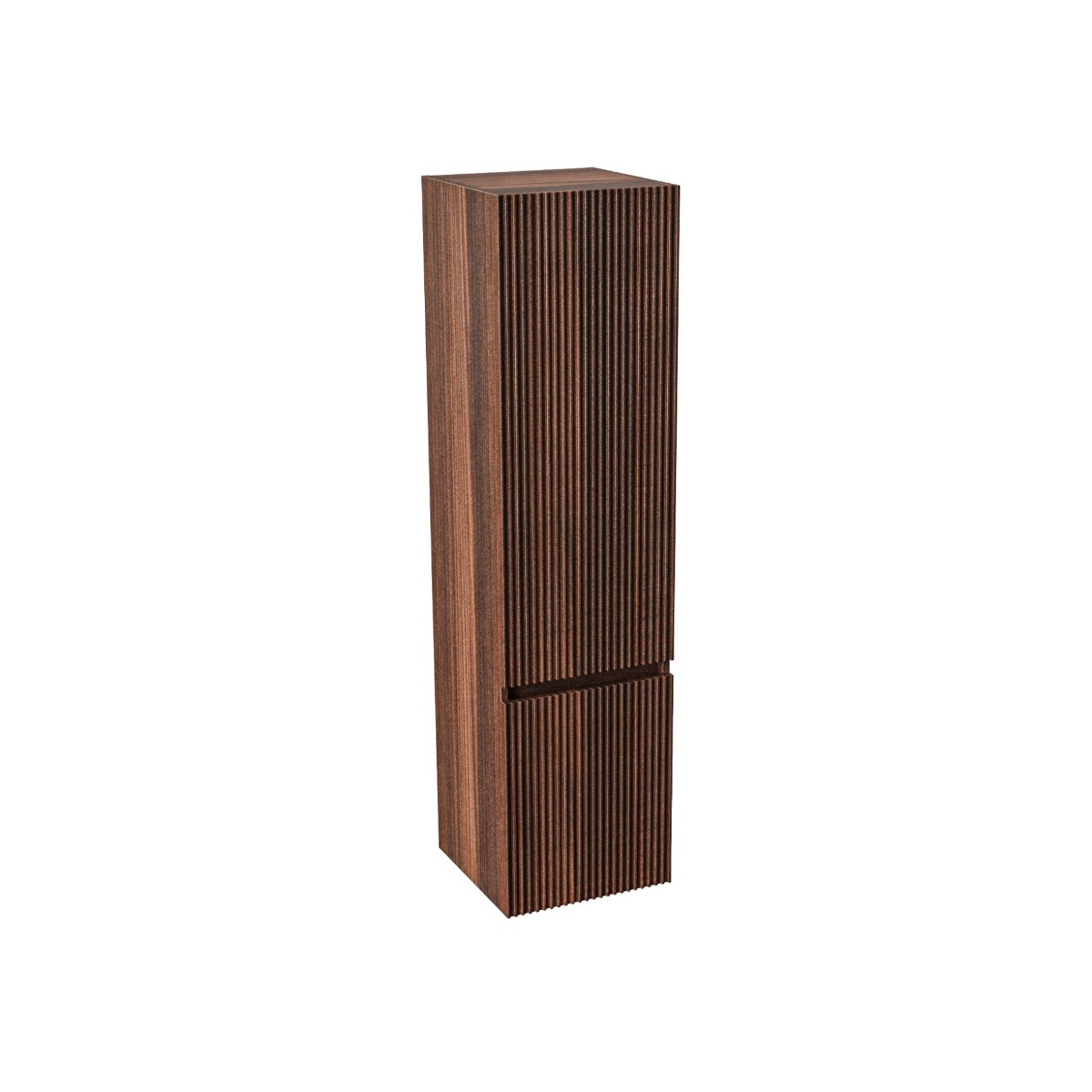 Sanigoods Bertha kolomkast met ribbelfront 35x35x135cm wengé