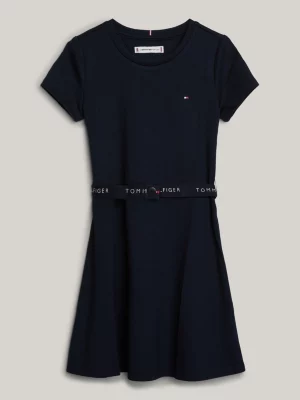 Vestido curto skater com logo essencial