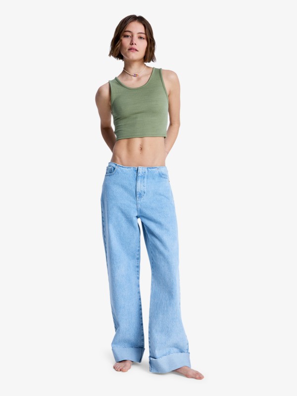 Good Keepsake Débardeur cropped Vert Femme