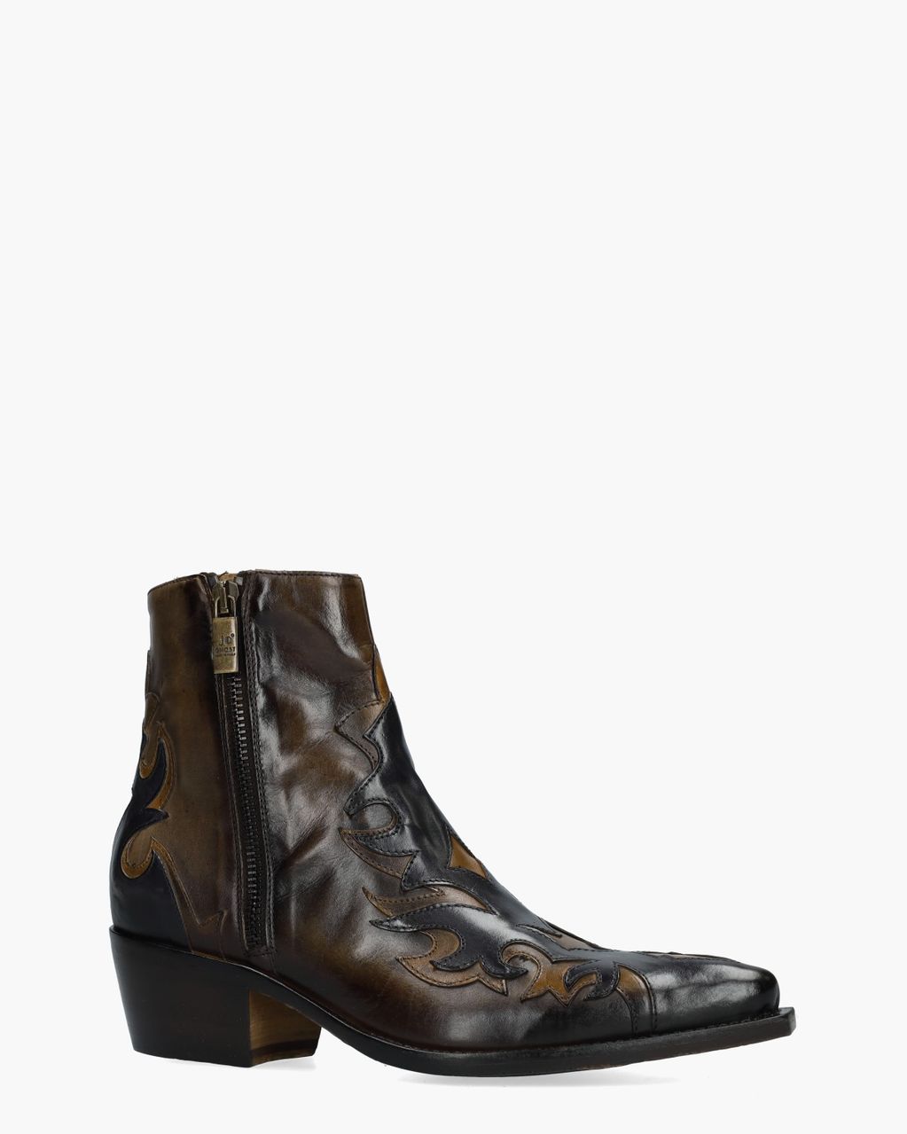 Jo Ghost 2882 Bruin/Zwart Dames Enkelboots