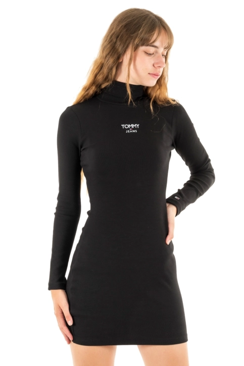 robe tommy jeans turtleneck ess bds black