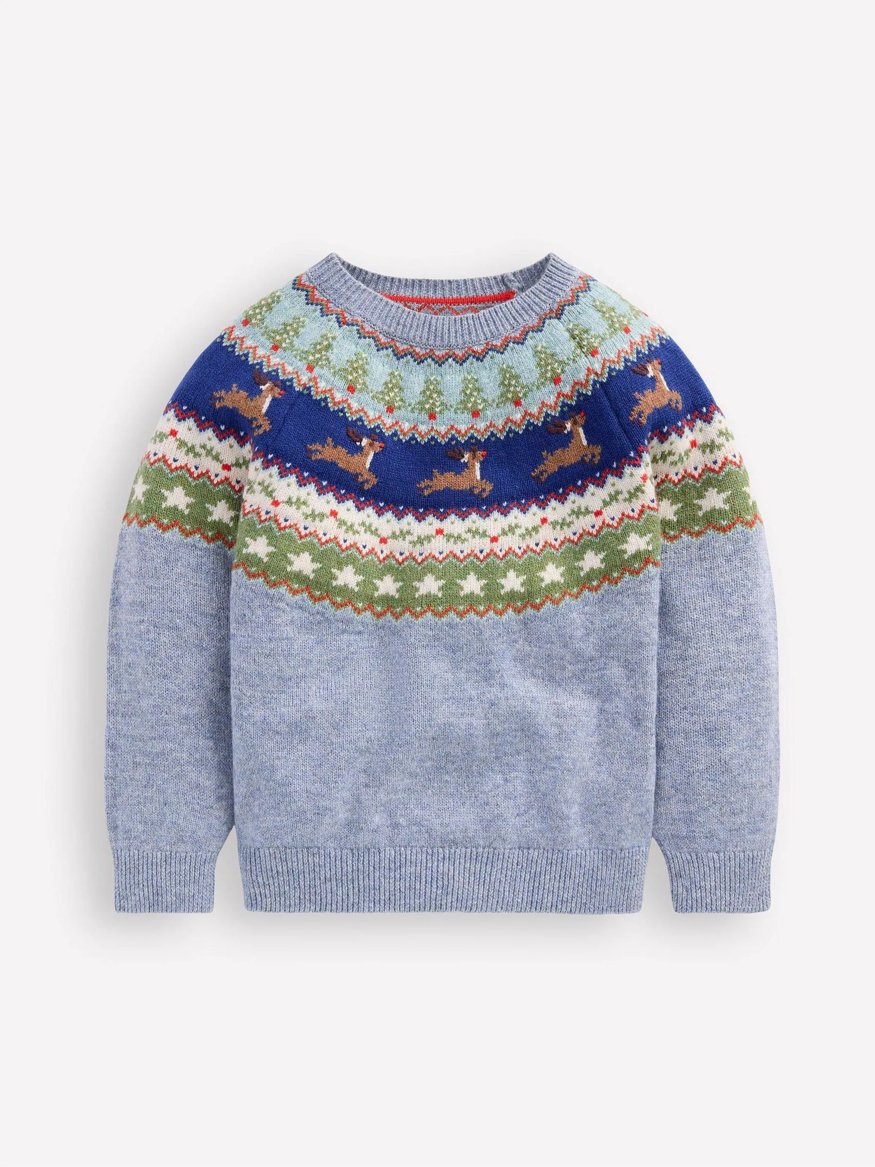 Hemelsblauw - Boden Fair Isle kersttrui