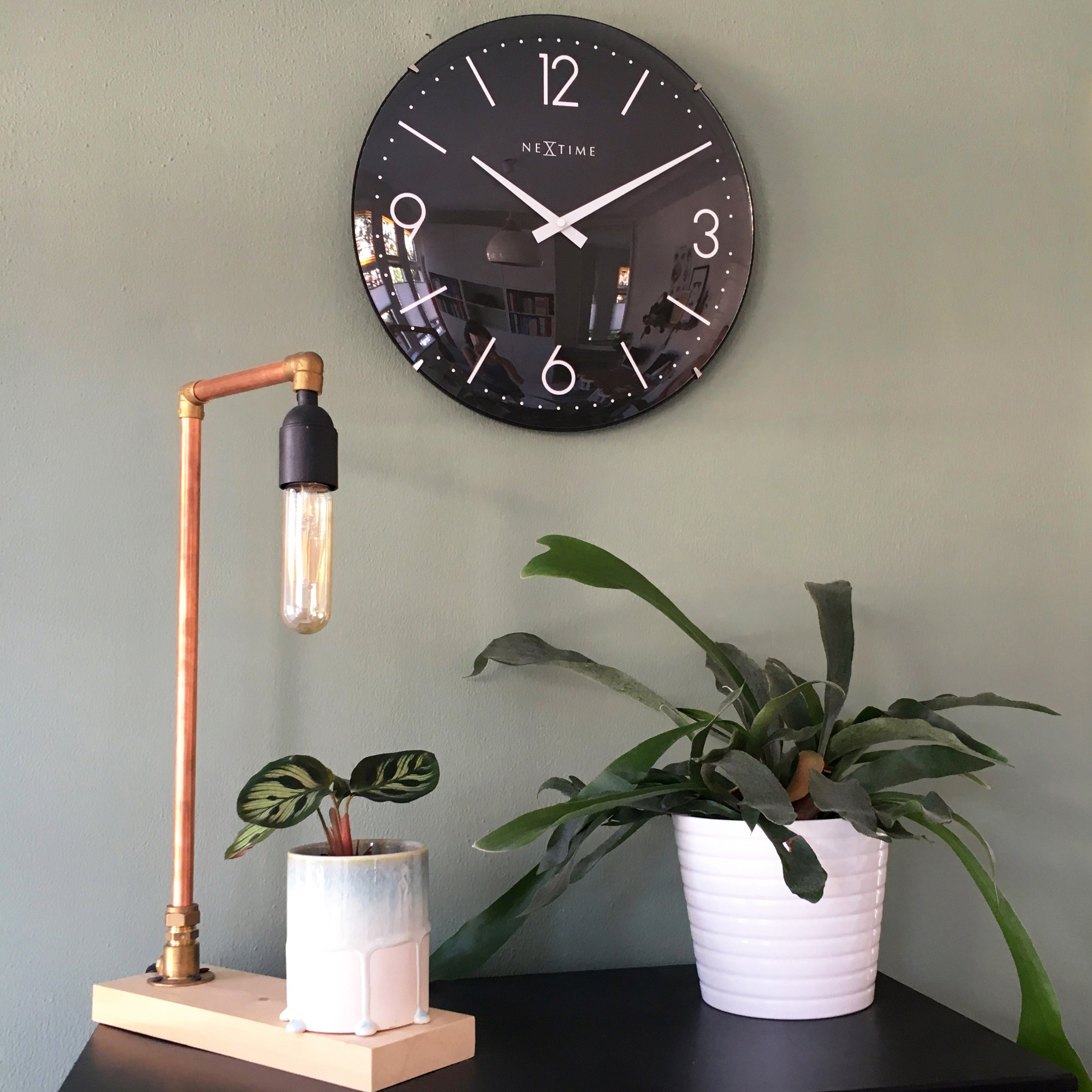 NeXtime Basic Dome Wandklok Ã 35,6 cm