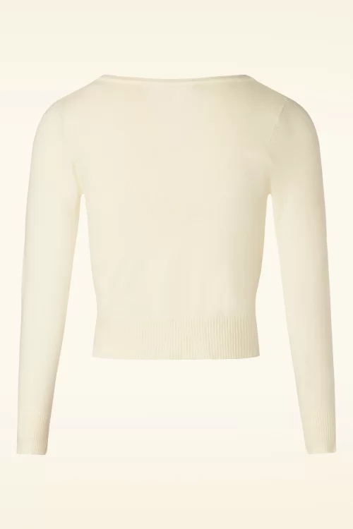 Mak Sweater Nyla cropped vest in ivoor