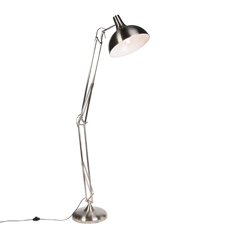 Design vloerlamp staal verstelbaar - Hobby