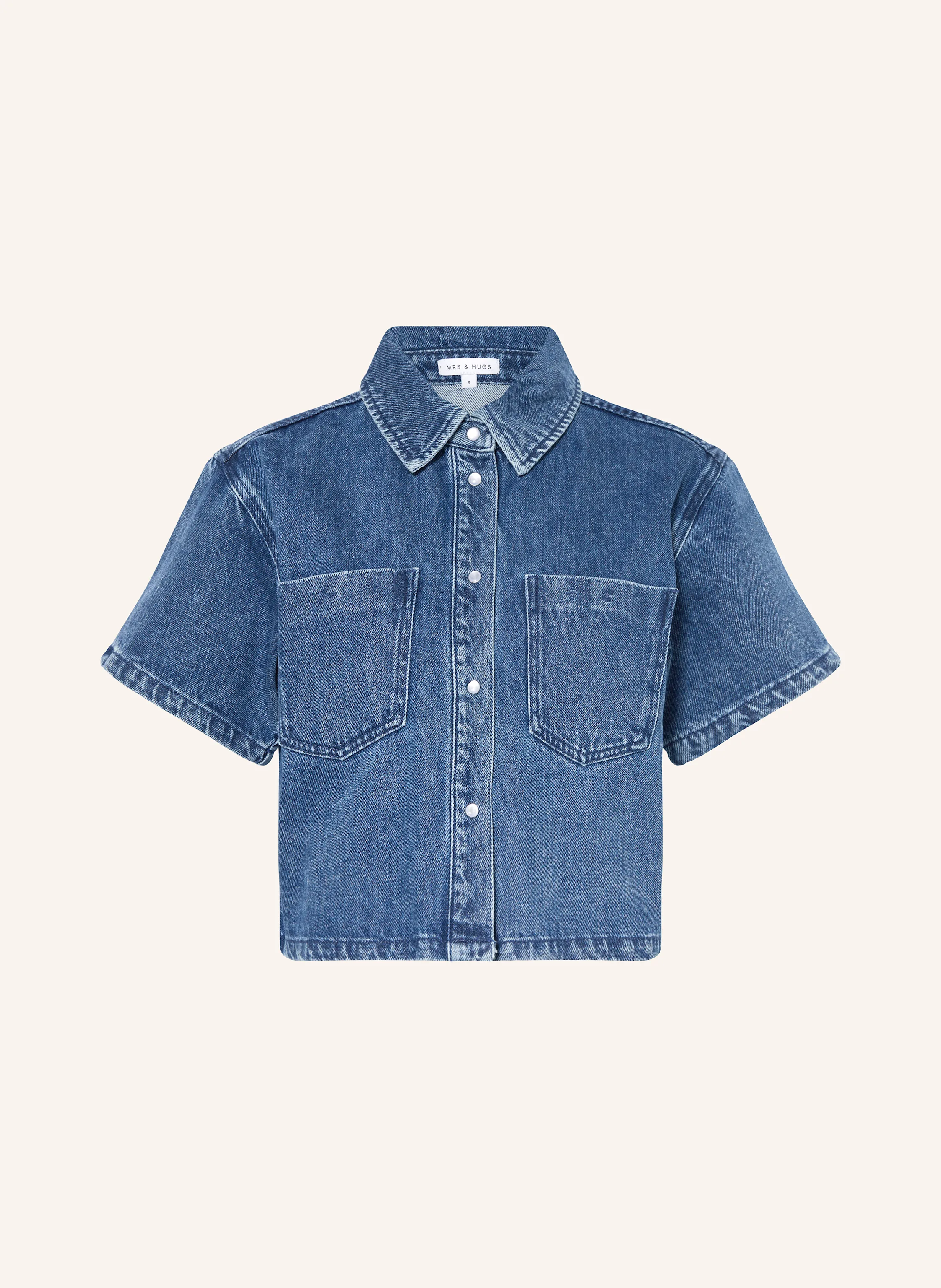 MRS & HUGS Oversized-Jeansbluse